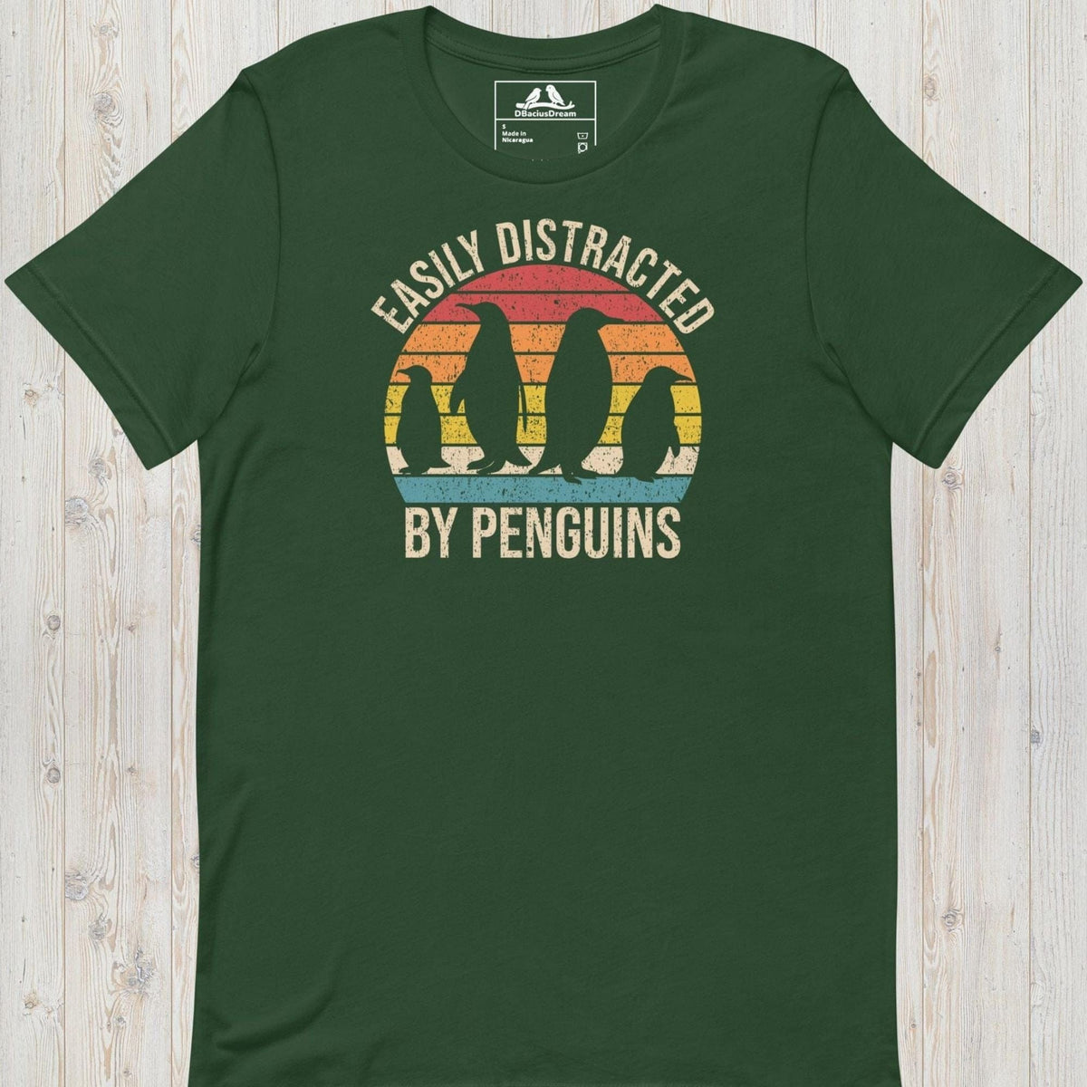 Easily Distracted By Penguins Unisex t-shirt