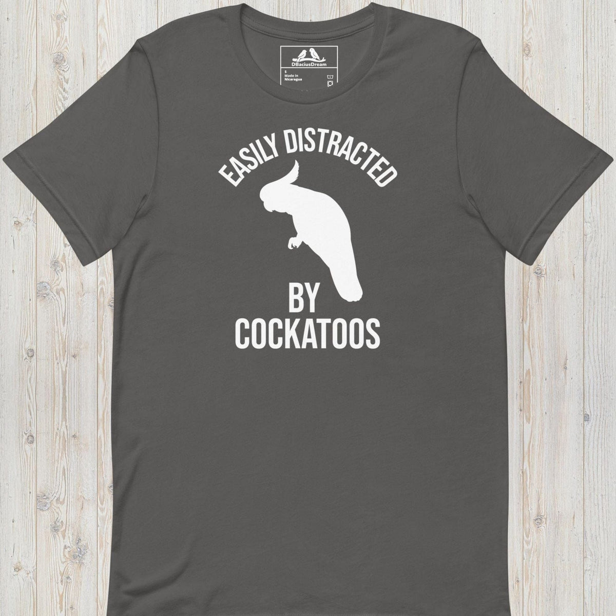 Easily Distracted By Cockatoos Unisex t-shirt