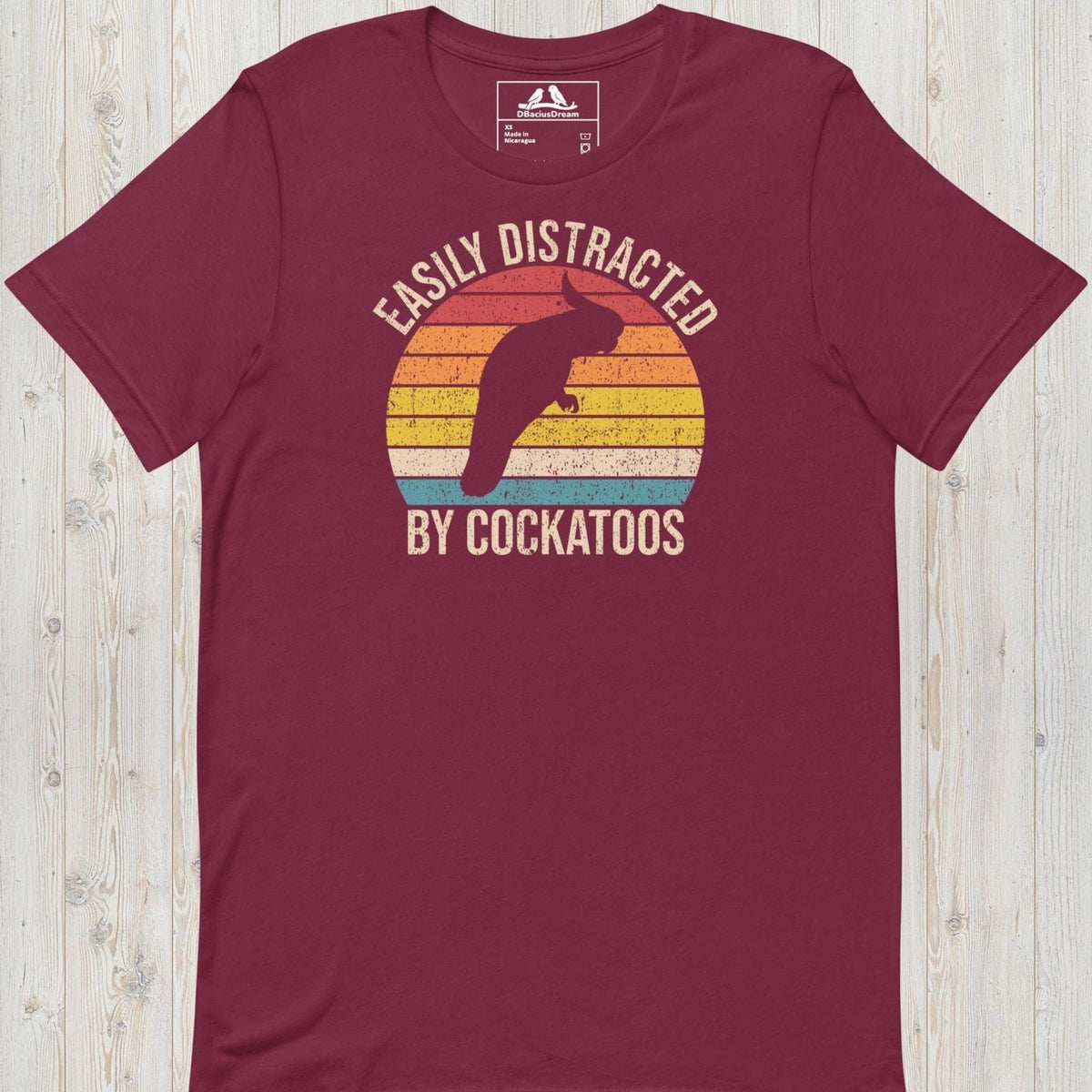 Easily Distracted By Cockatoos Unisex t-shirt