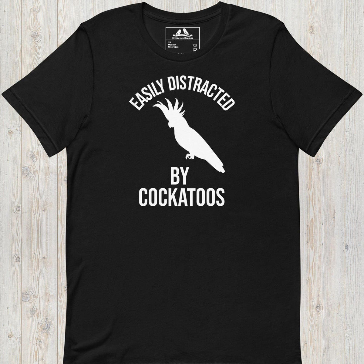 Easily Distracted By Cockatoos Unisex t-shirt