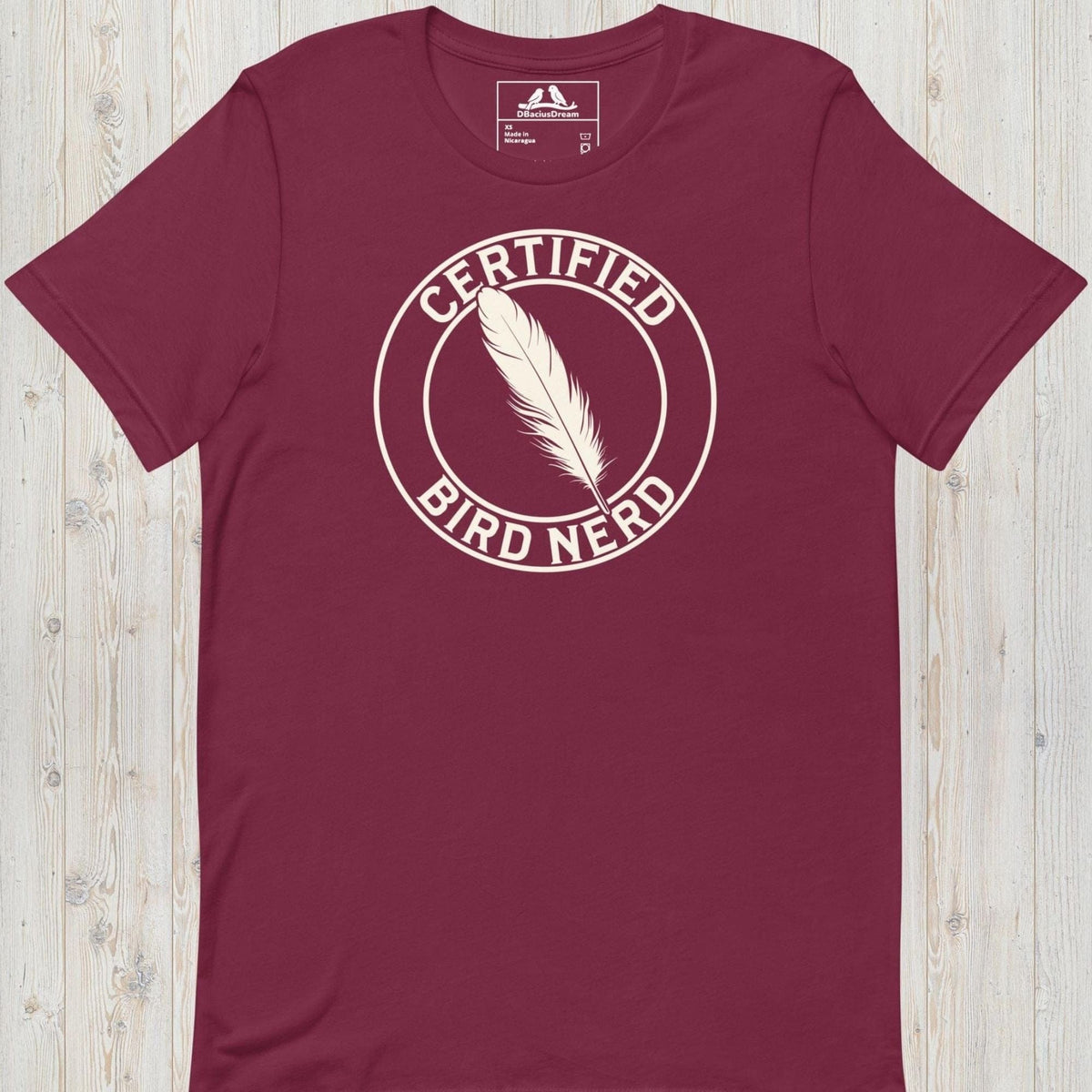 Certified Bird Nerd Unisex t-shirt