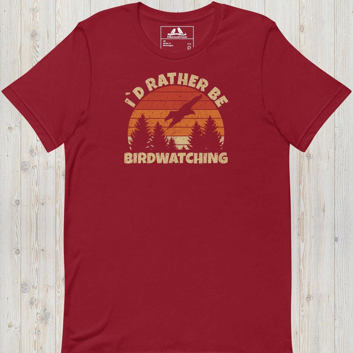 I´d Rather Be Birdwatching Unisex t-shirt