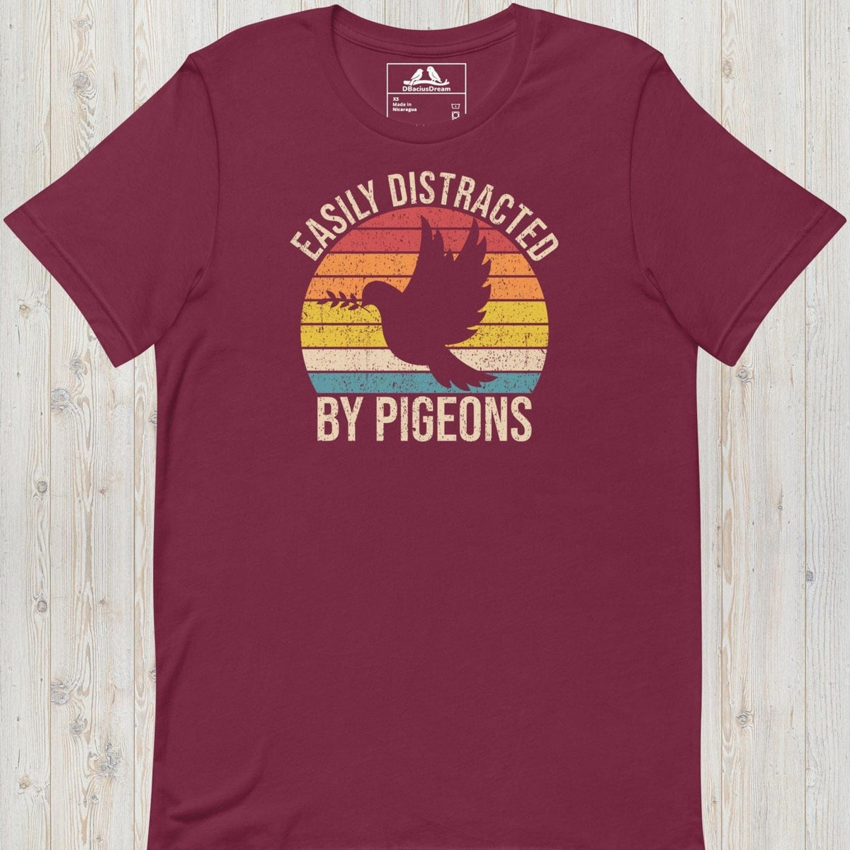 Easily Distracted By Pigeons Unisex t-shirt