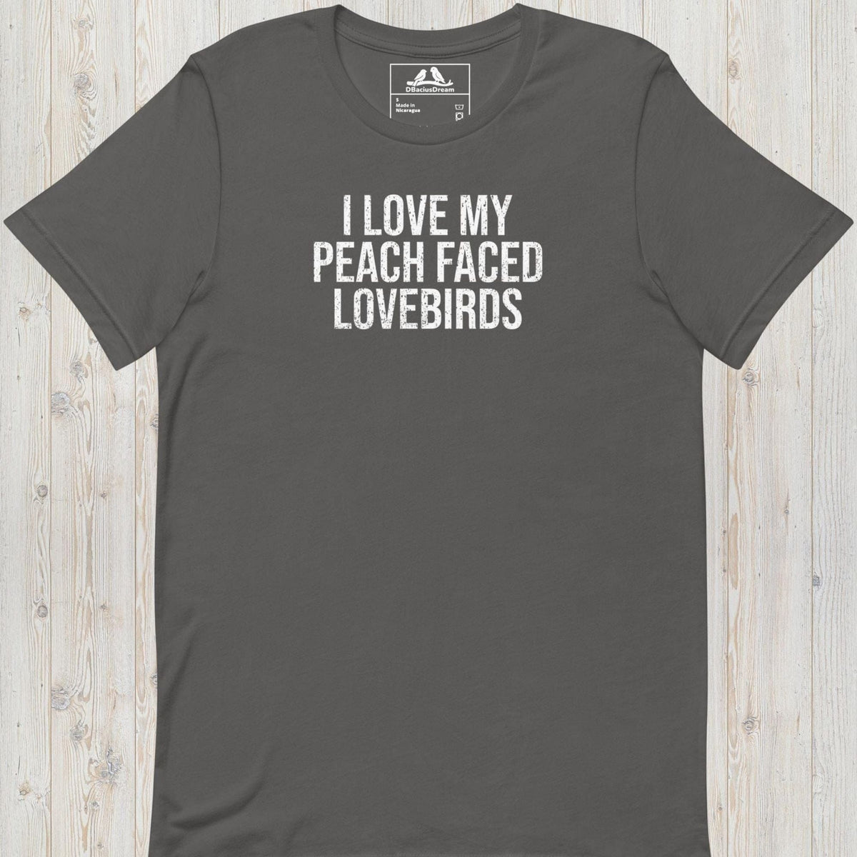 I Love My Peach Faced Lovebirds Unisex t-shirt