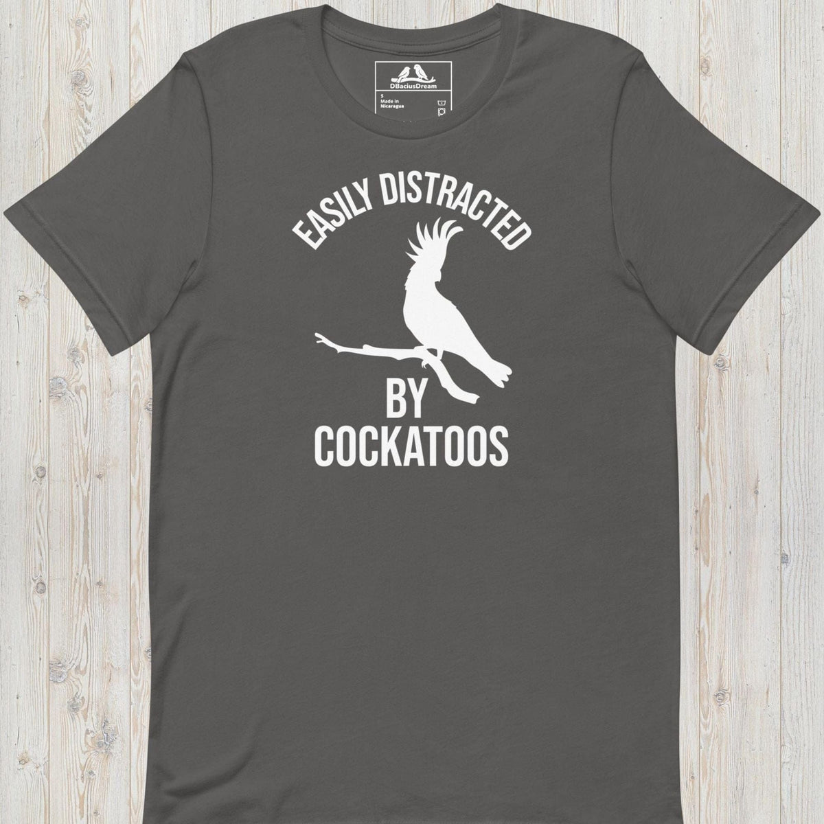 Easily Distracted By Cockatoos Unisex t-shirt