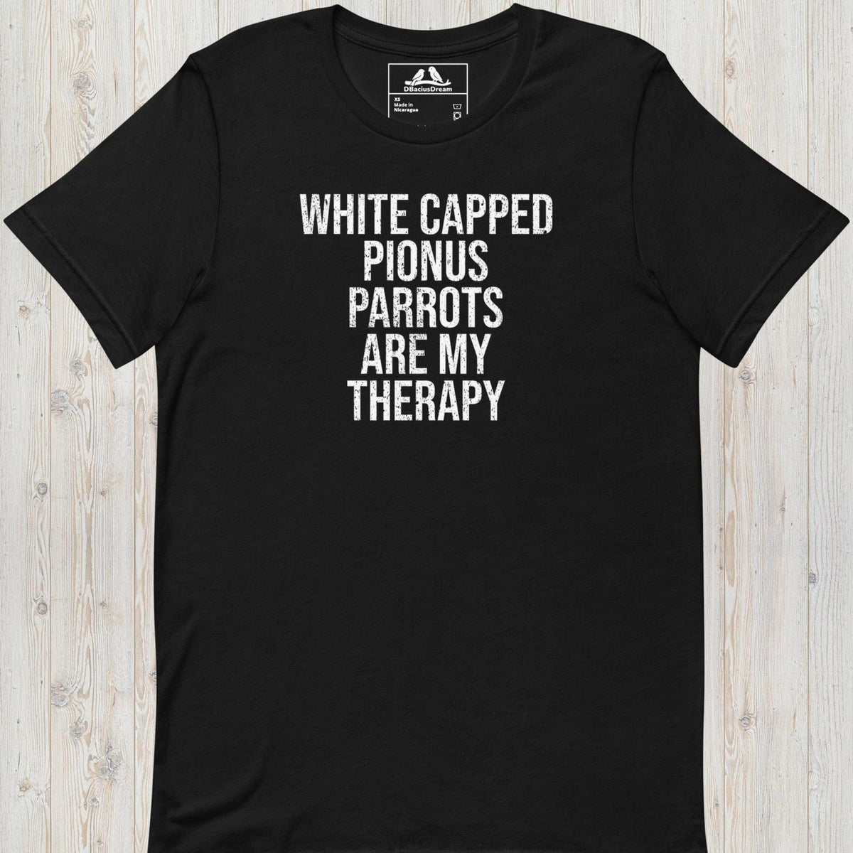 White Capped Pionus Parrots Are My Therapy Unisex t-shirt