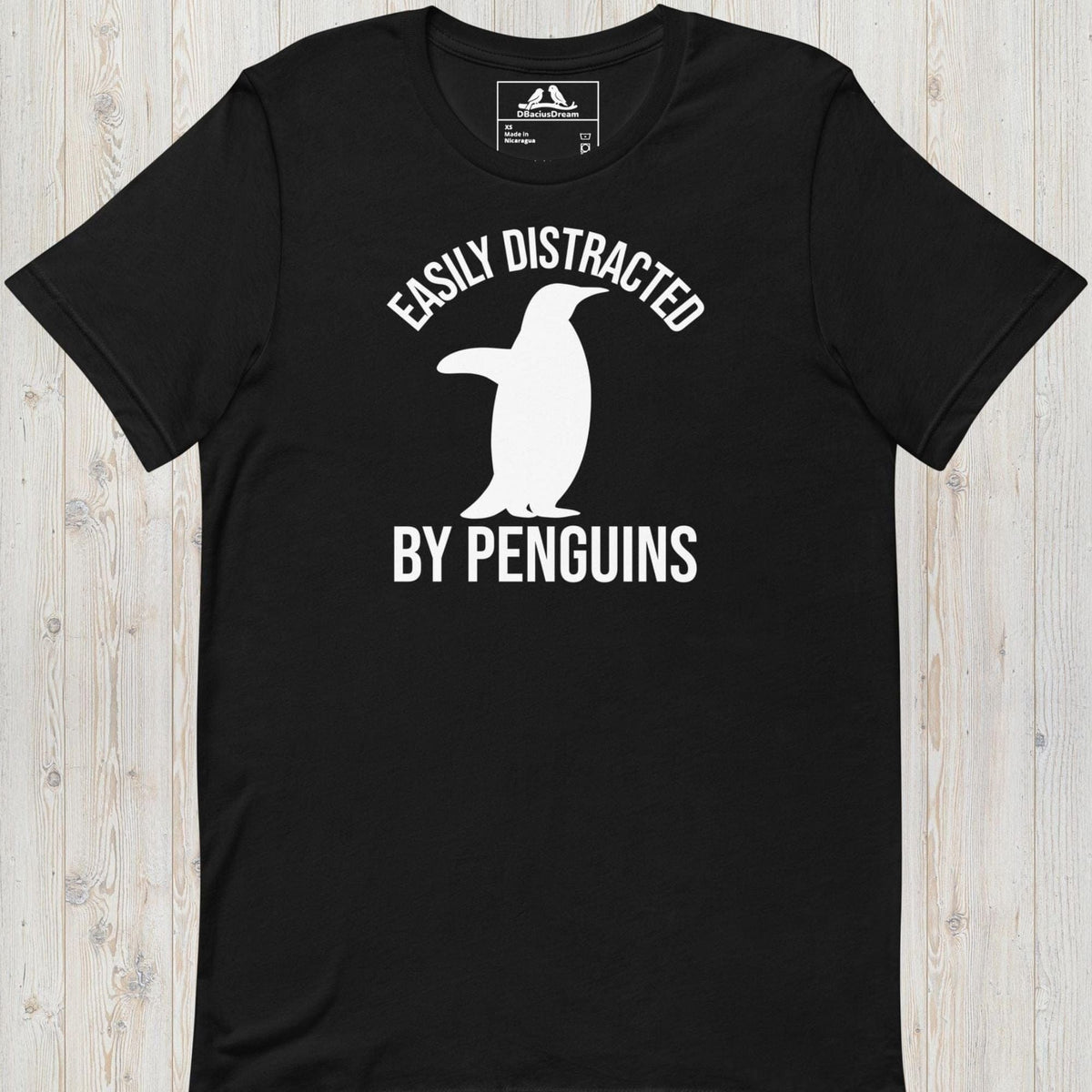 Easily Distracted By Penguins Unisex t-shirt