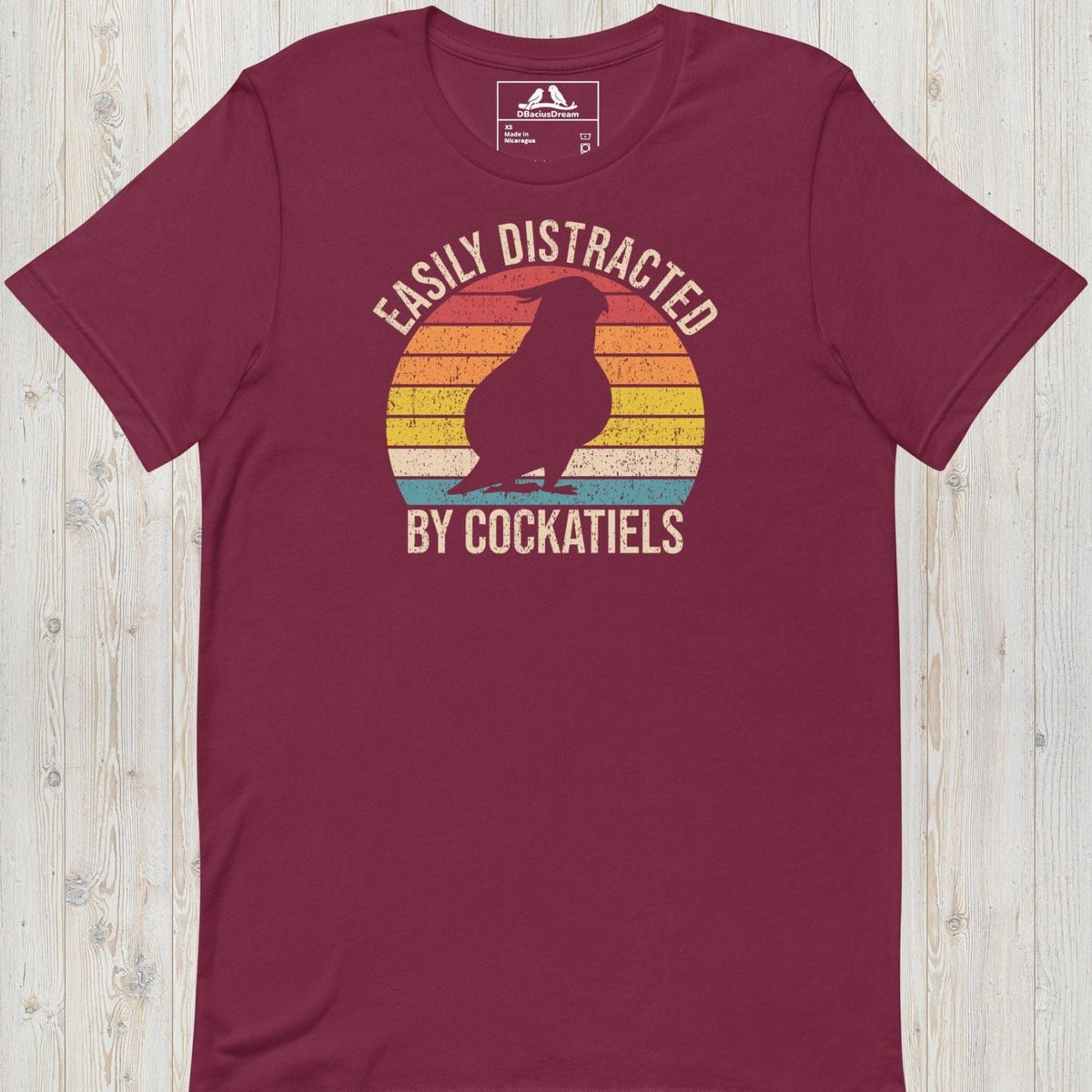 Easily Distracted By Cockatiels Unisex t-shirt