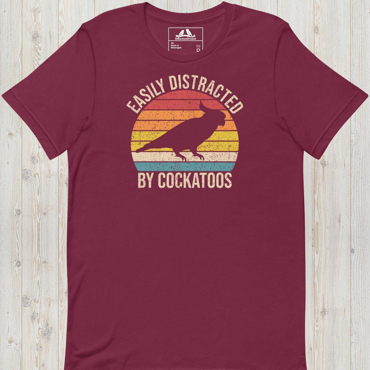 Easily Distracted By Cockatoos Unisex t-shirt