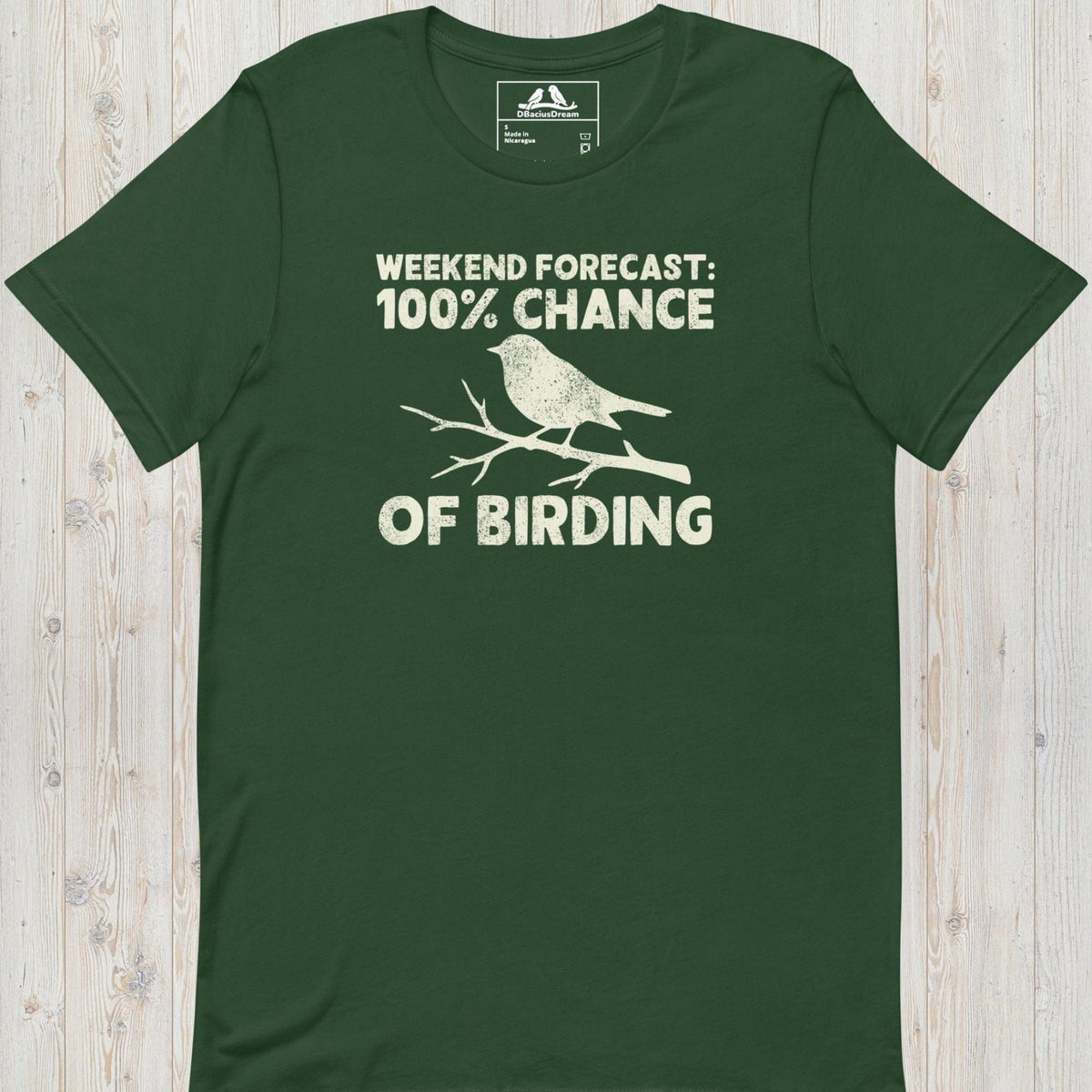 Weekend Forecast: 100% Chance Of Birding Unisex t-shirt