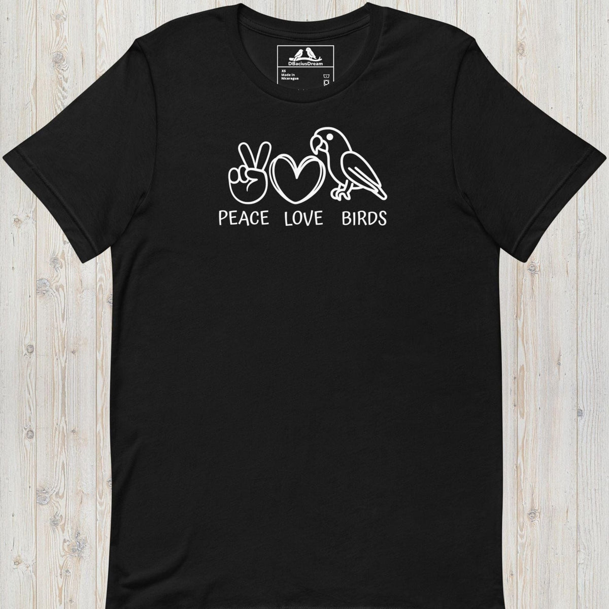 Peace Love Birds Unisex t-shirt
