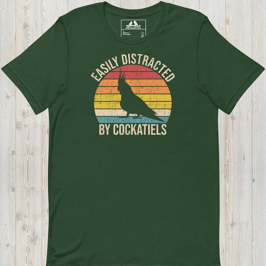 Easily Distracted By Cockatiels Unisex t-shirt