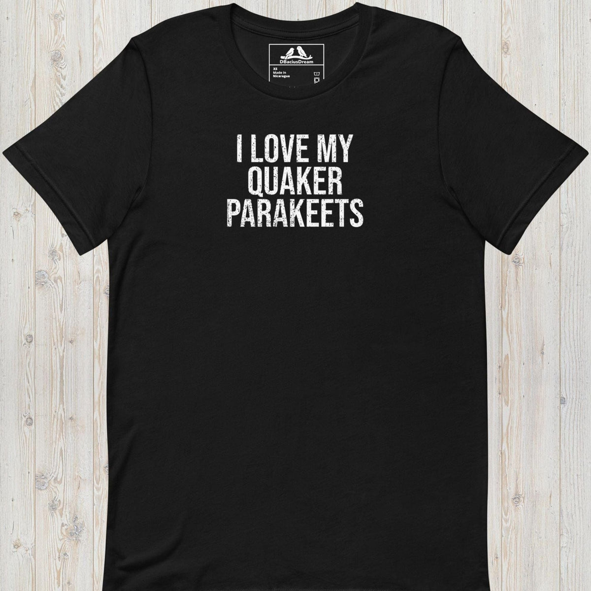 I Love My Quaker Parakeets Unisex t-shirt