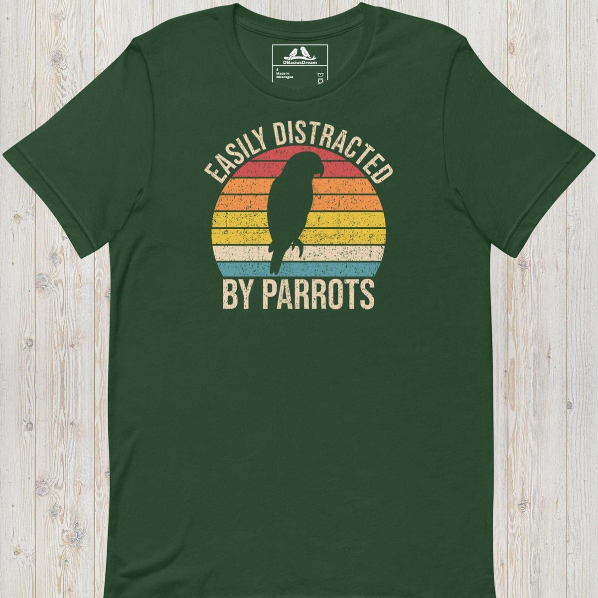 Easily Distracted By Parrots Unisex t-shirt