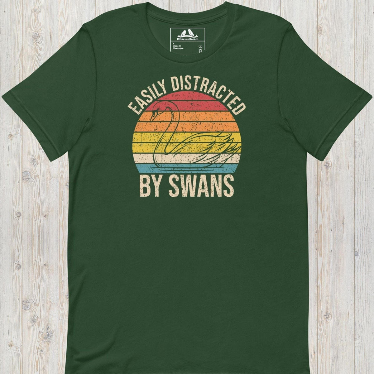 Easily Distracted By Swans Unisex t-shirt