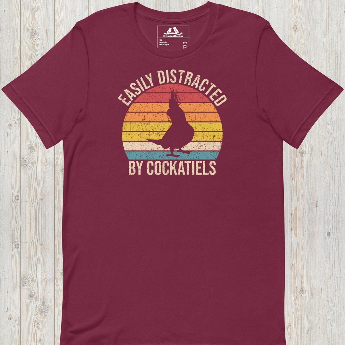 Easily Distracted By Cockatiels Unisex t-shirt