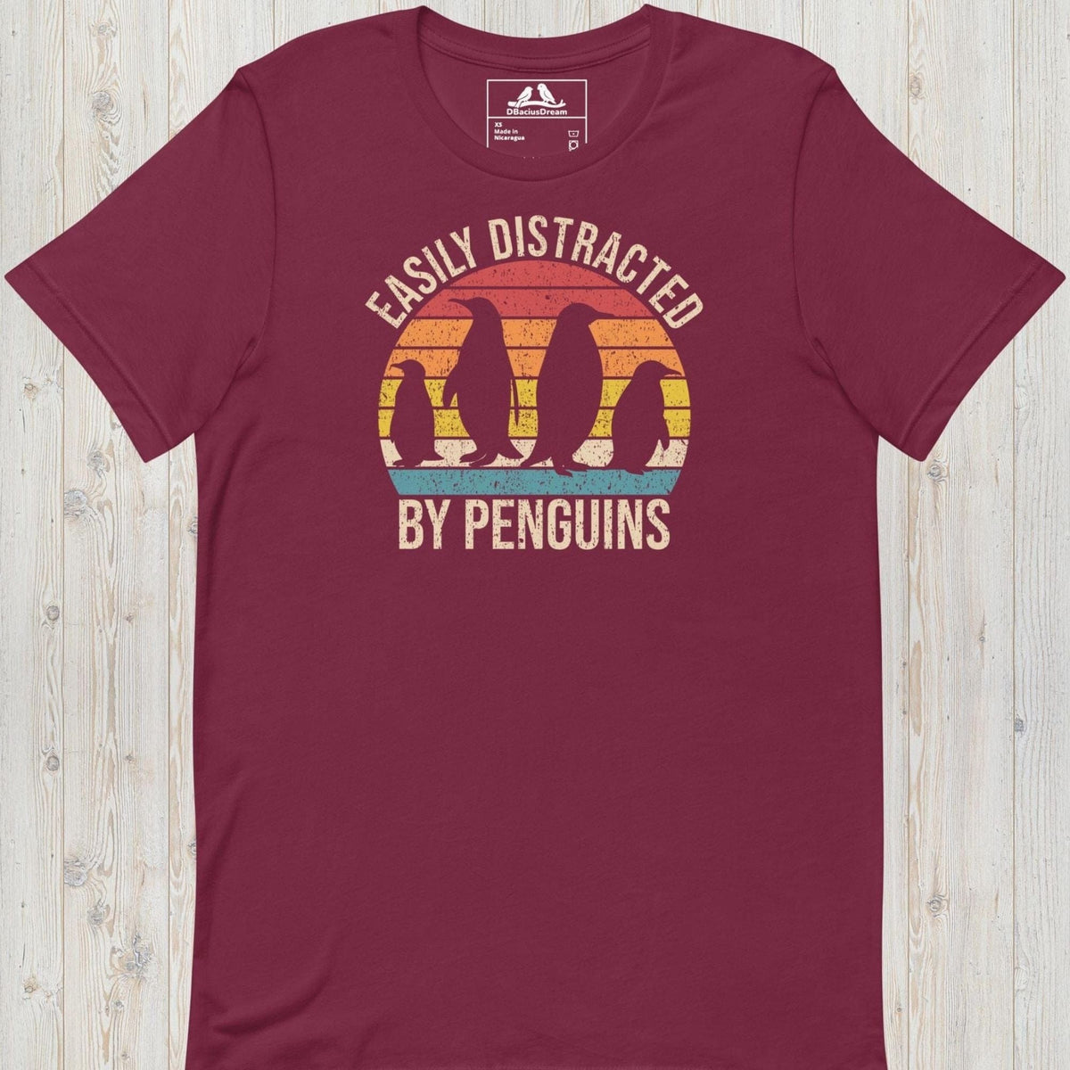 Easily Distracted By Penguins Unisex t-shirt