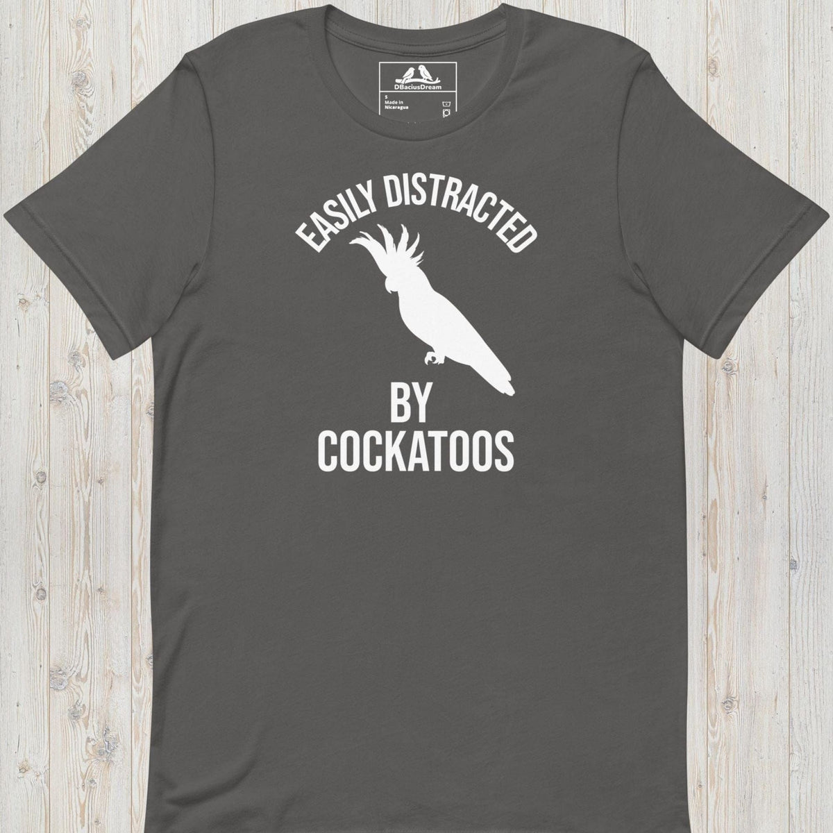 Easily Distracted By Cockatoos Unisex t-shirt