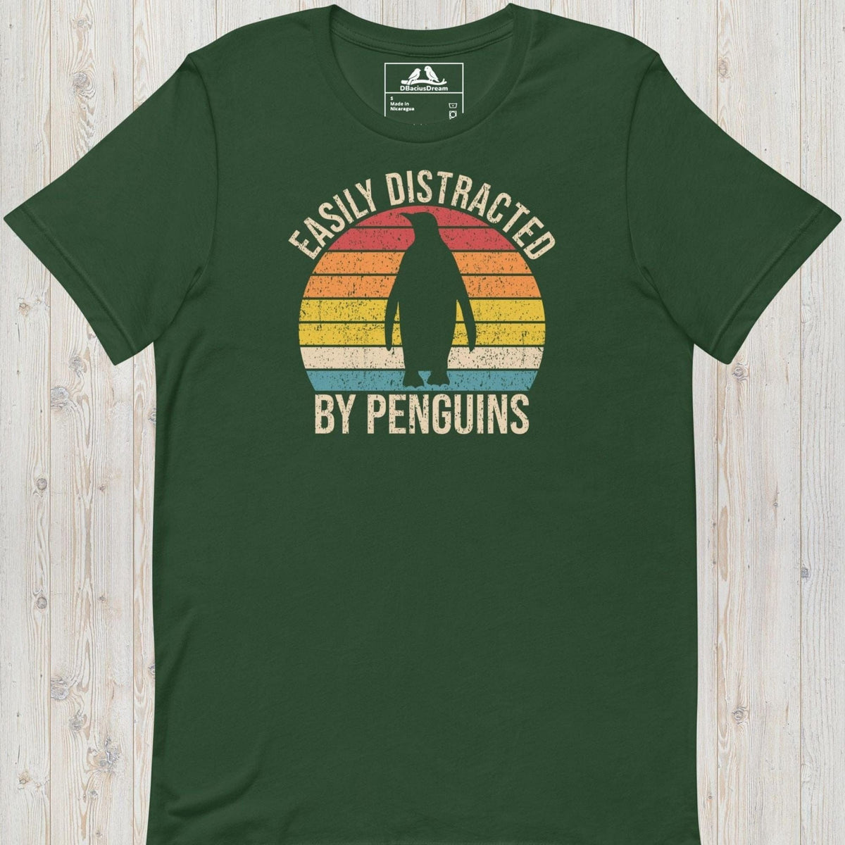 Easily Distracted By Penguins Unisex t-shirt