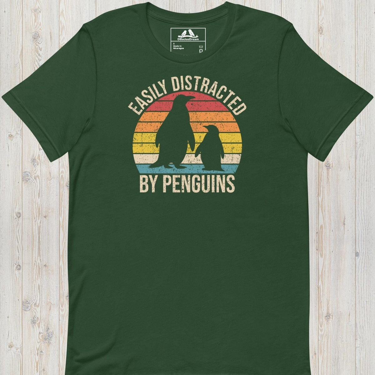 Easily Distracted By Penguins Unisex t-shirt