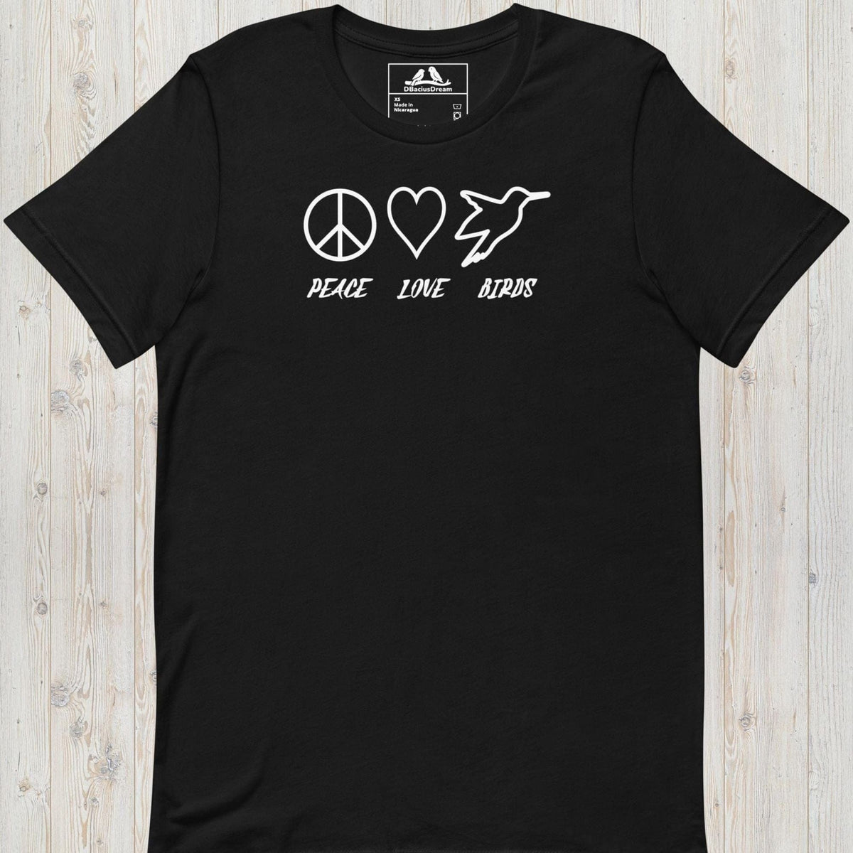 Peace Love Birds Unisex t-shirt