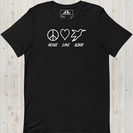 Peace Love Birds Unisex t-shirt