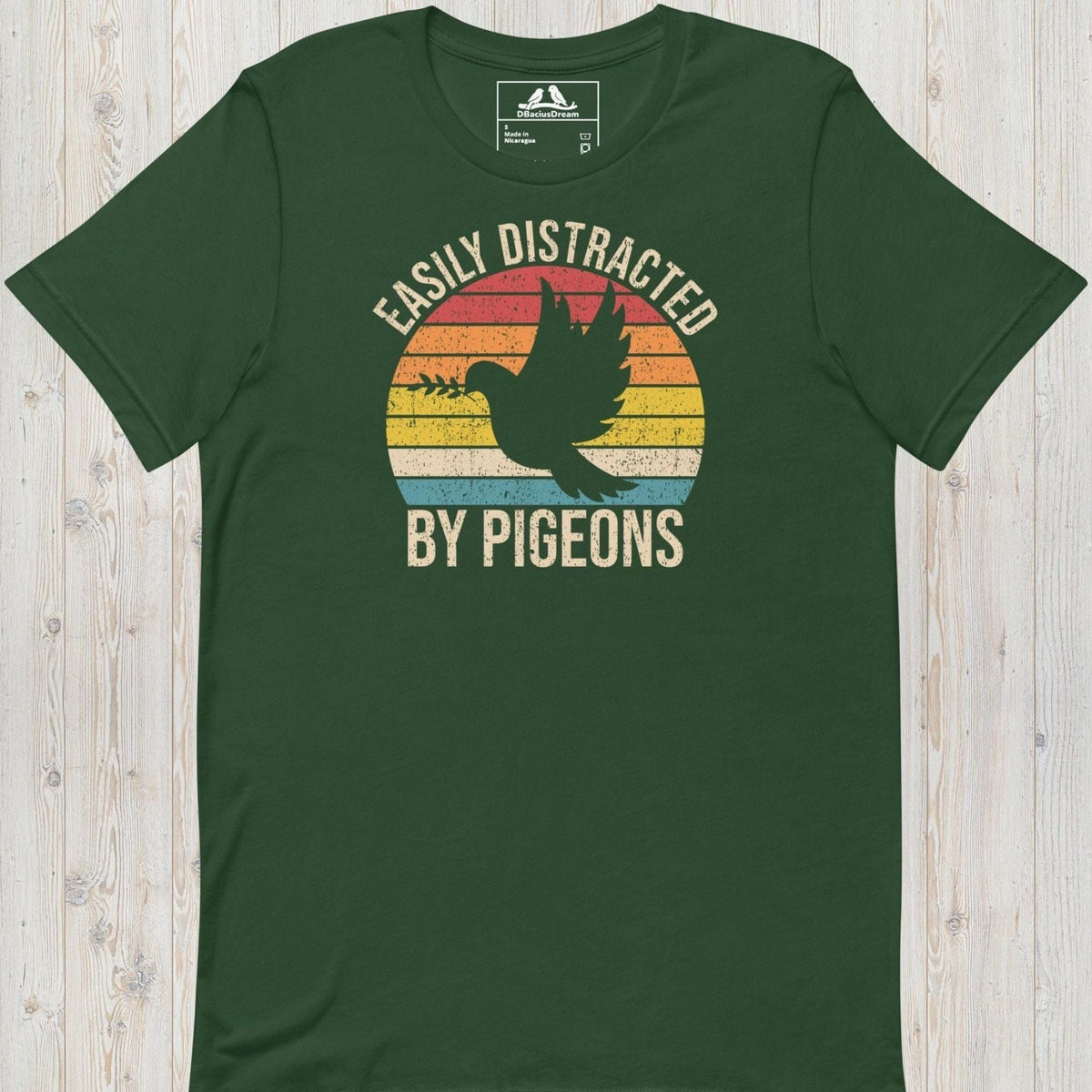 Easily Distracted By Pigeons Unisex t-shirt