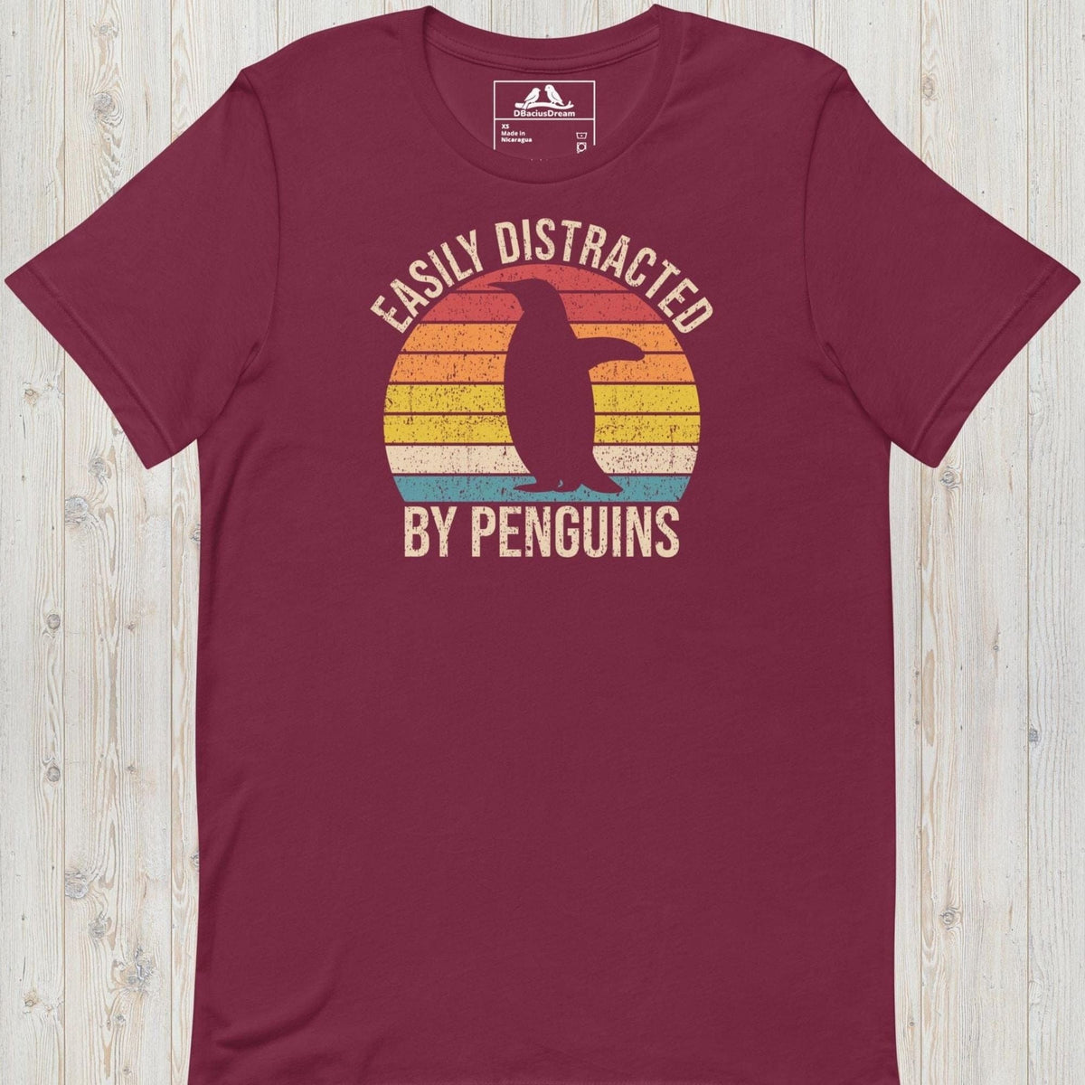 Easily Distracted By Penguins Unisex t-shirt
