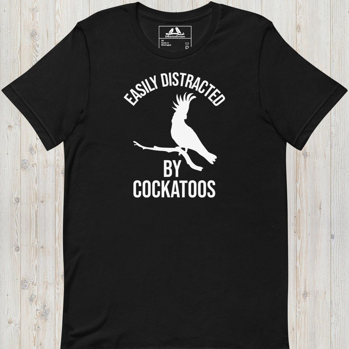 Easily Distracted By Cockatoos Unisex t-shirt