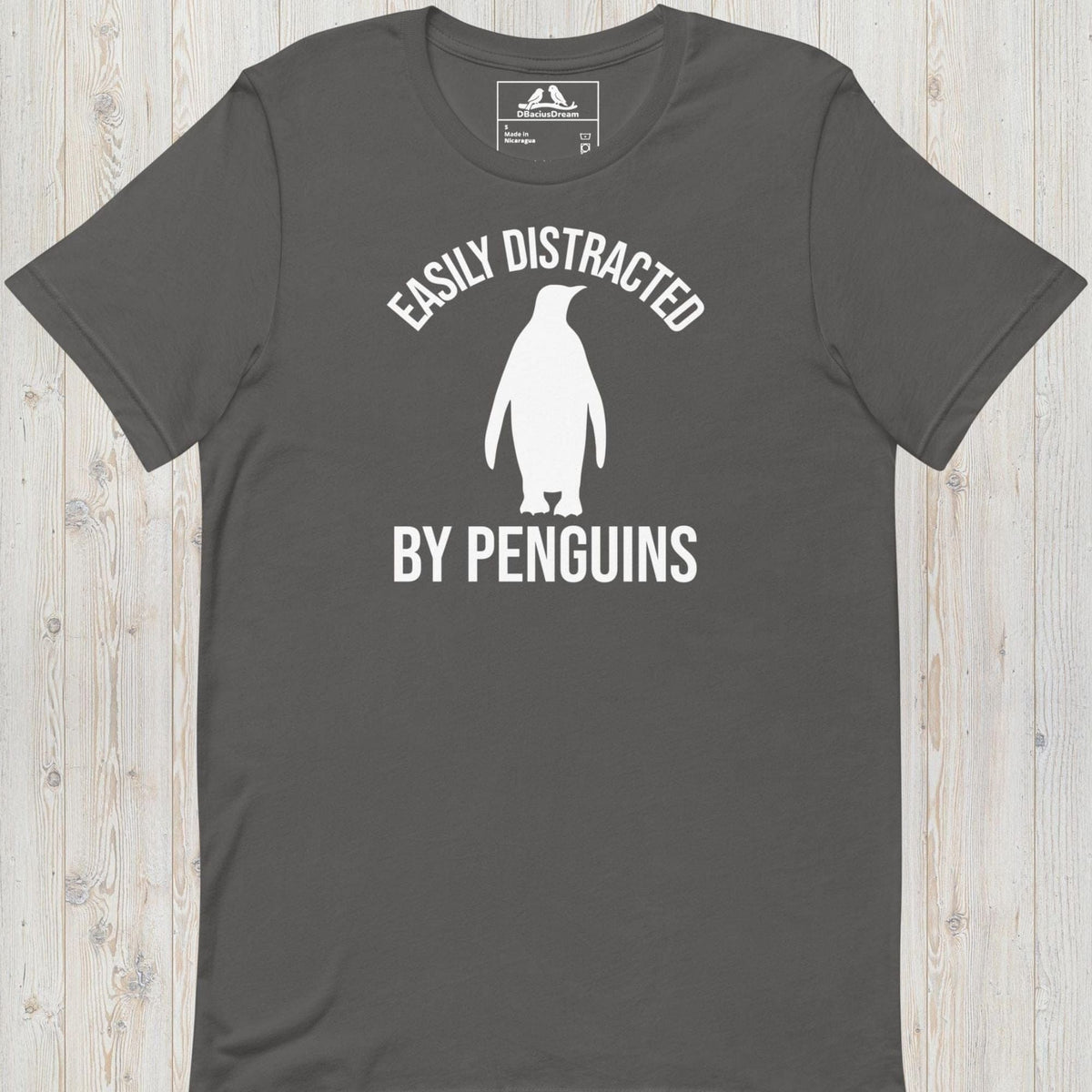 Easily Distracted By Penguins Unisex t-shirt