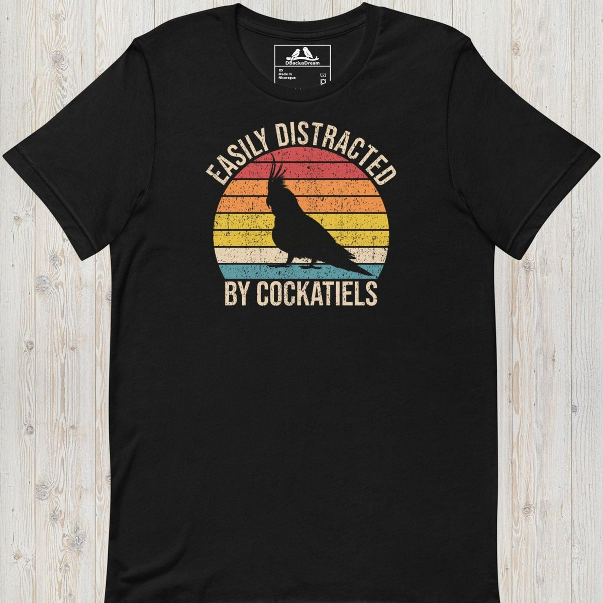 Easily Distracted By Cockatiels Unisex t-shirt