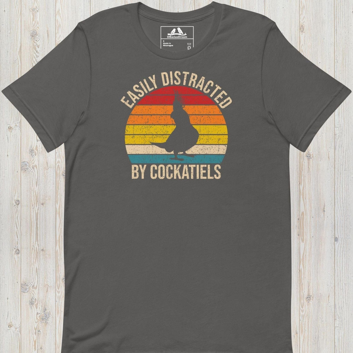 Easily Distracted By Cockatiels Unisex t-shirt