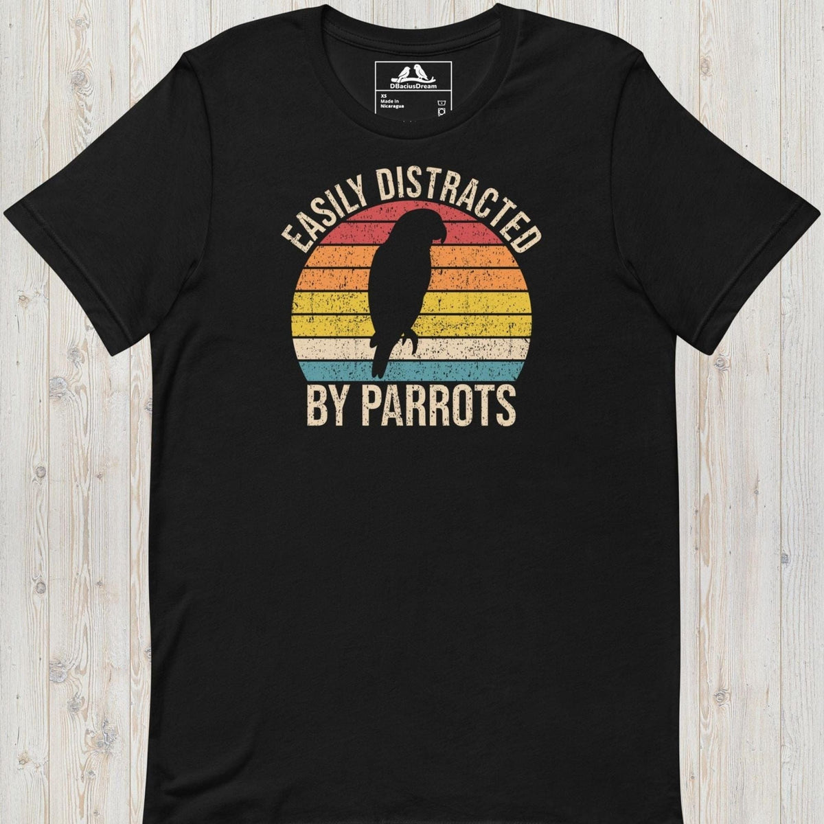 Easily Distracted By Parrots Unisex t-shirt