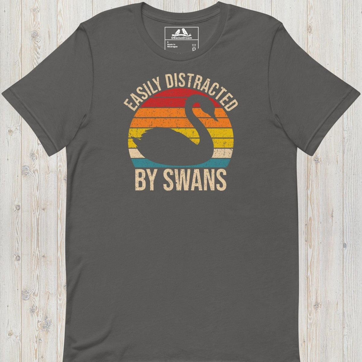 Easily Distracted By Swans Unisex t-shirt