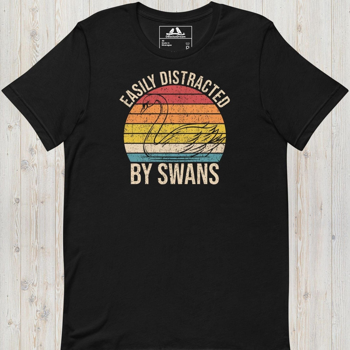 Easily Distracted By Swans Unisex t-shirt