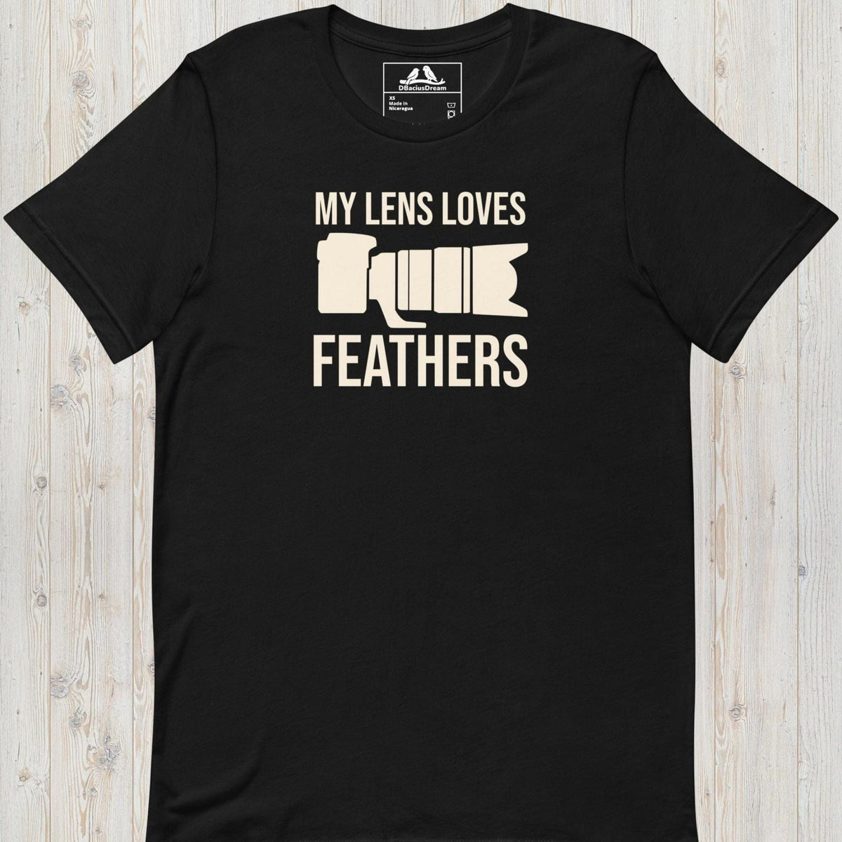 My Lens Loves Feathers Unisex t-shirt