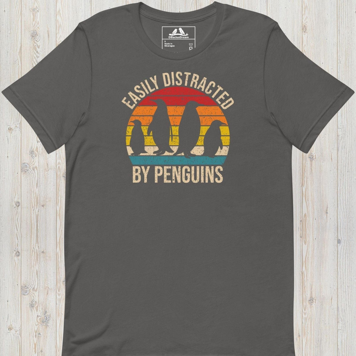 Easily Distracted By Penguins Unisex t-shirt