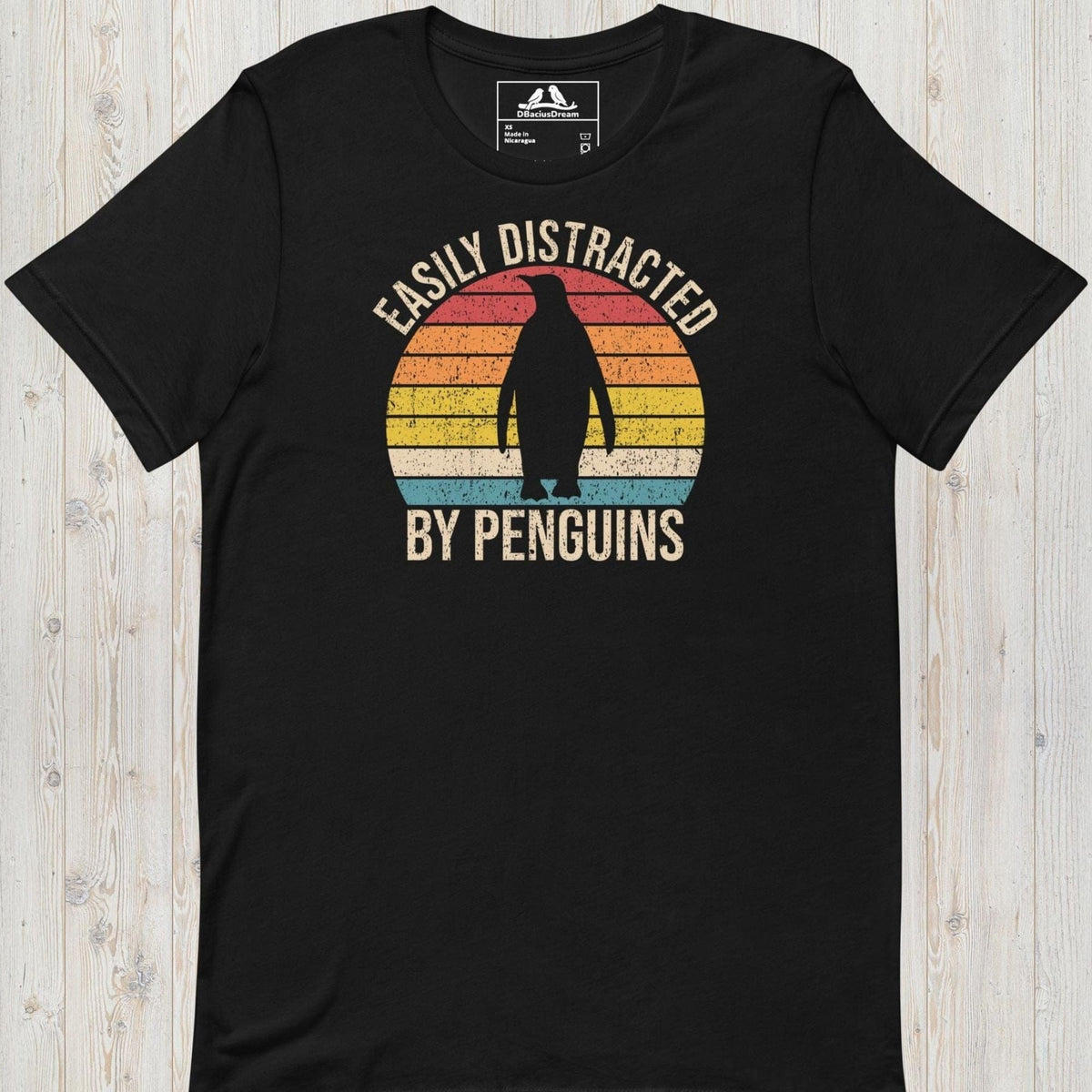 Easily Distracted By Penguins Unisex t-shirt