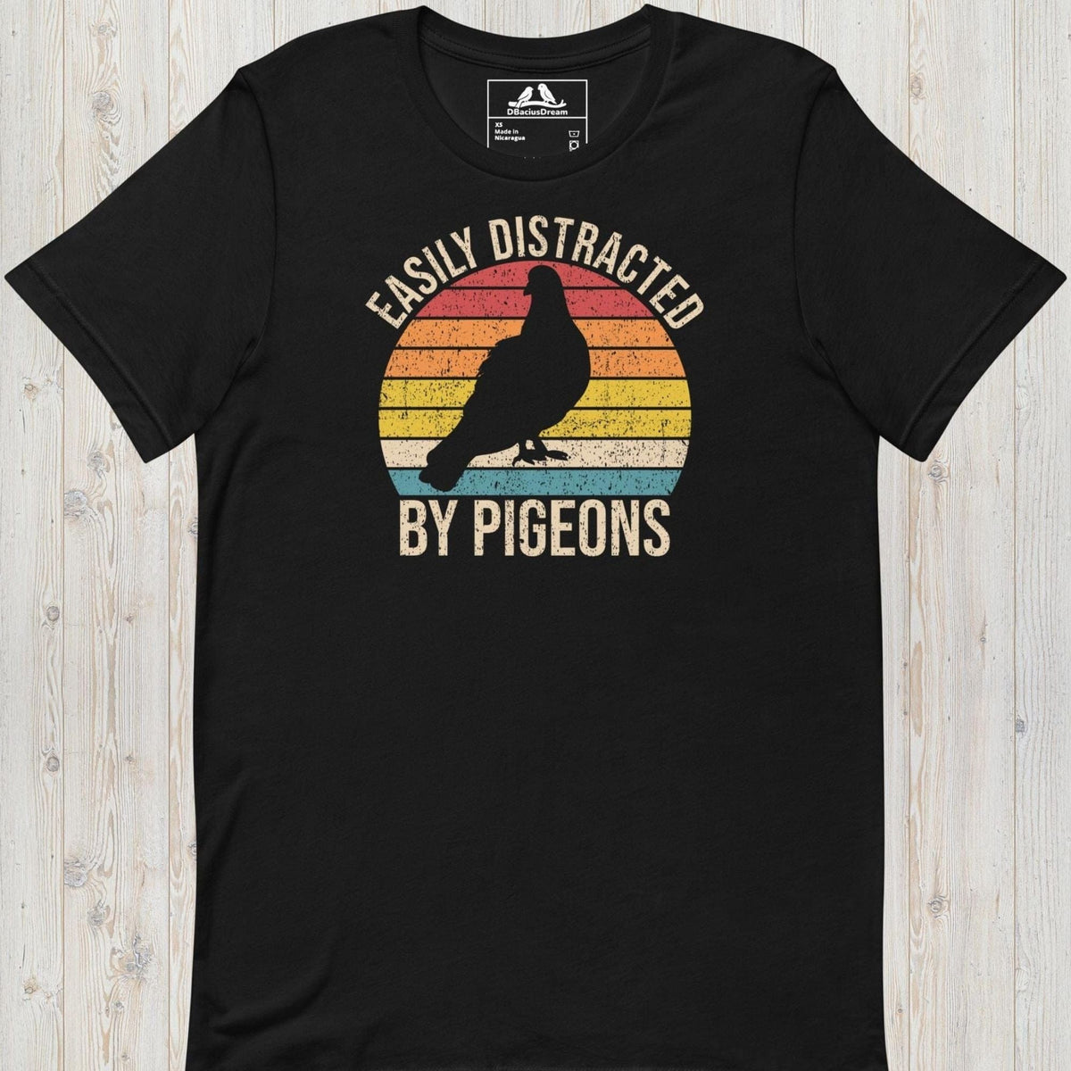 Easily Distracted By Pigeons Unisex t-shirt