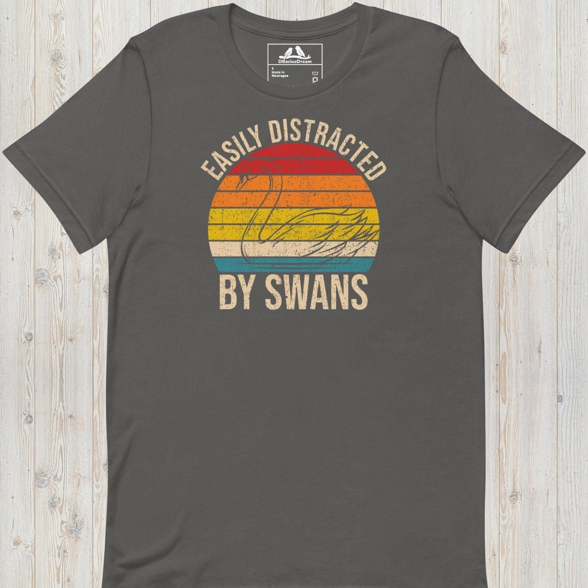 Easily Distracted By Swans Unisex t-shirt