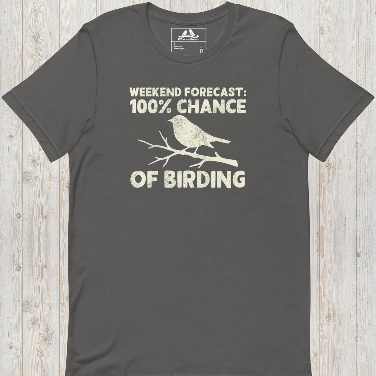 Weekend Forecast: 100% Chance Of Birding Unisex t-shirt