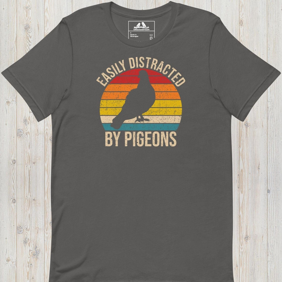 Easily Distracted By Pigeons Unisex t-shirt