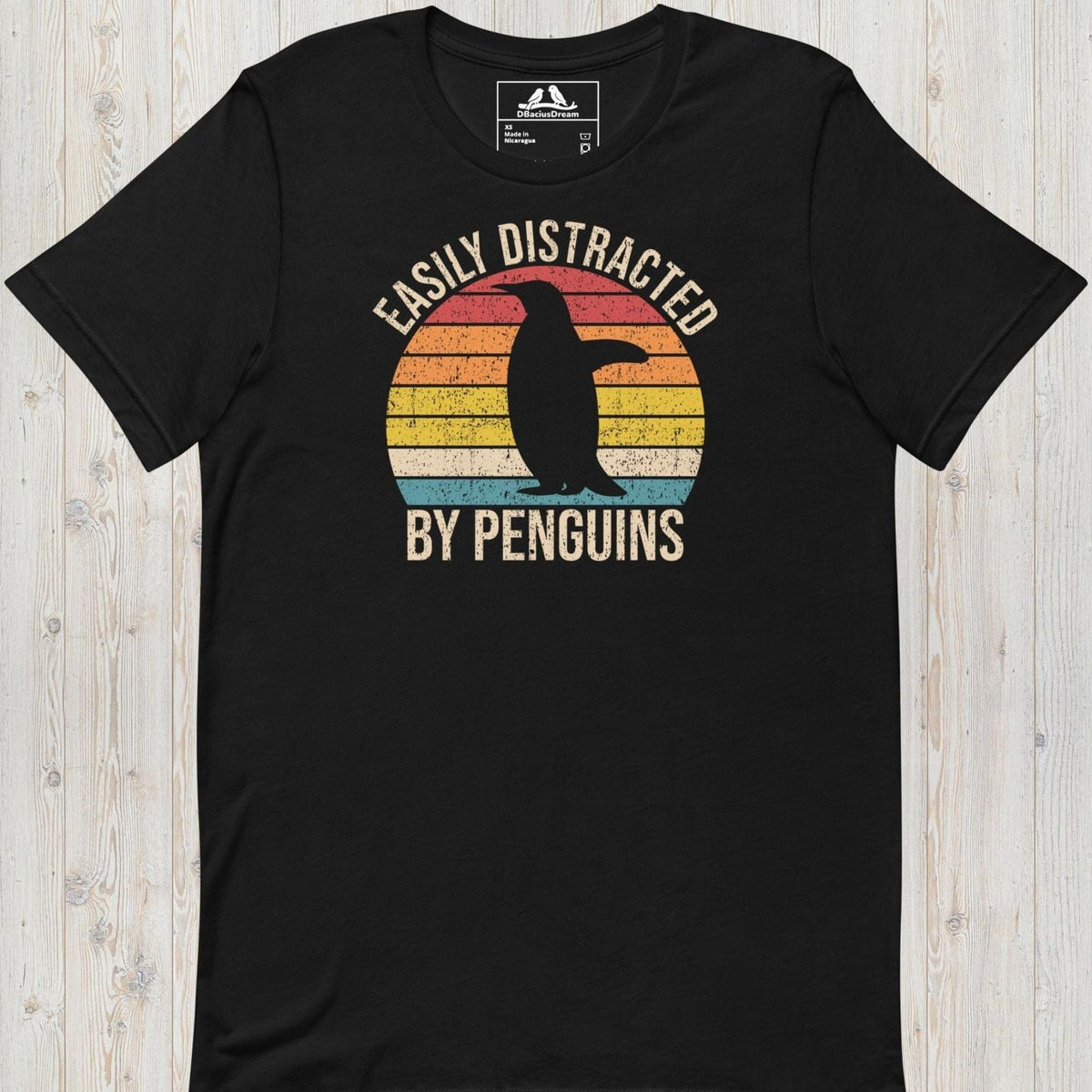 Easily Distracted By Penguins Unisex t-shirt