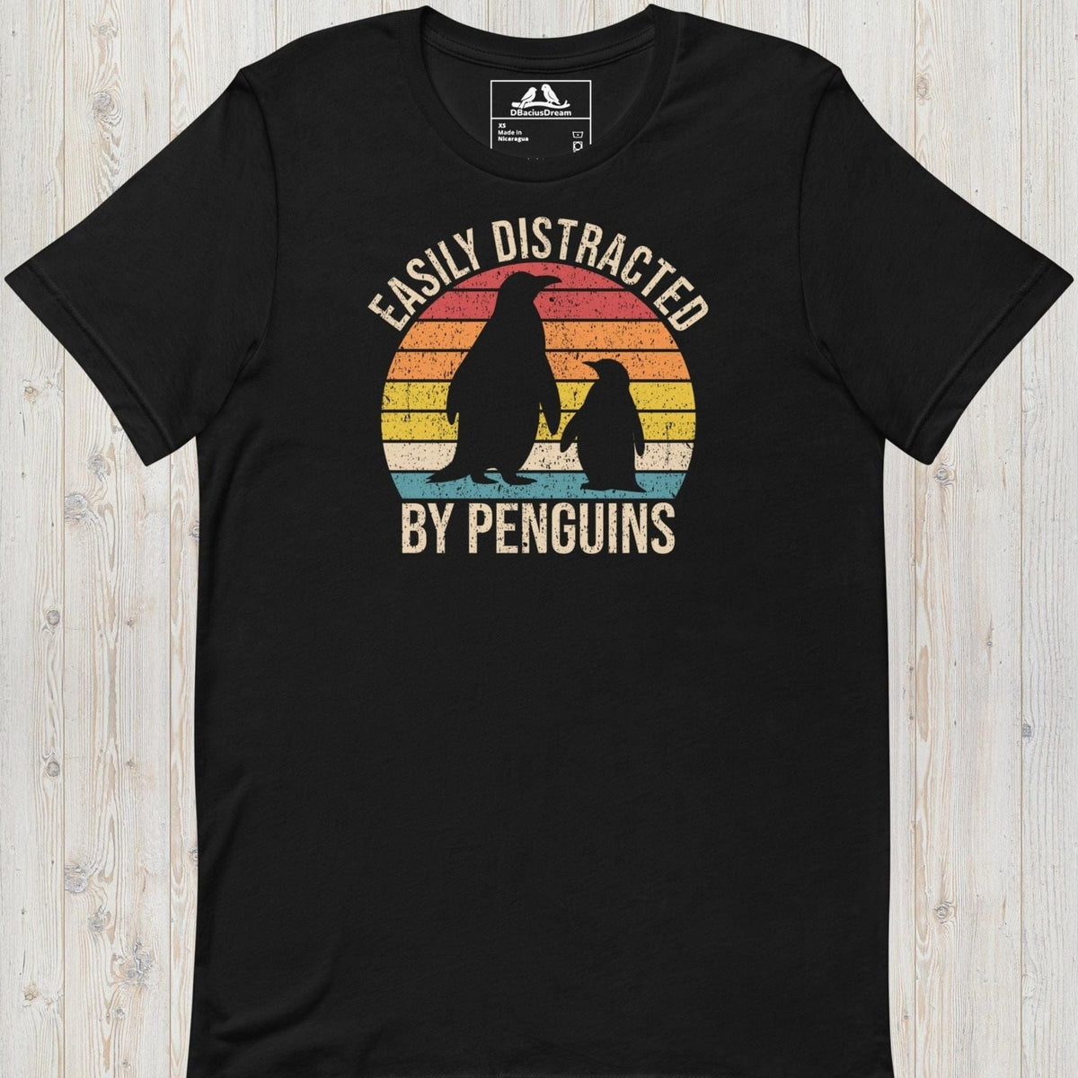 Easily Distracted By Penguins Unisex t-shirt