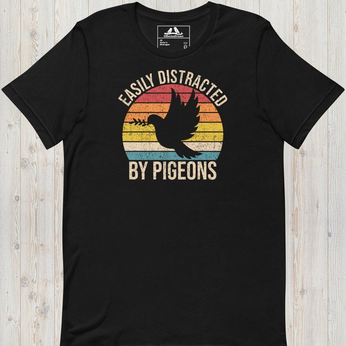 Easily Distracted By Pigeons Unisex t-shirt
