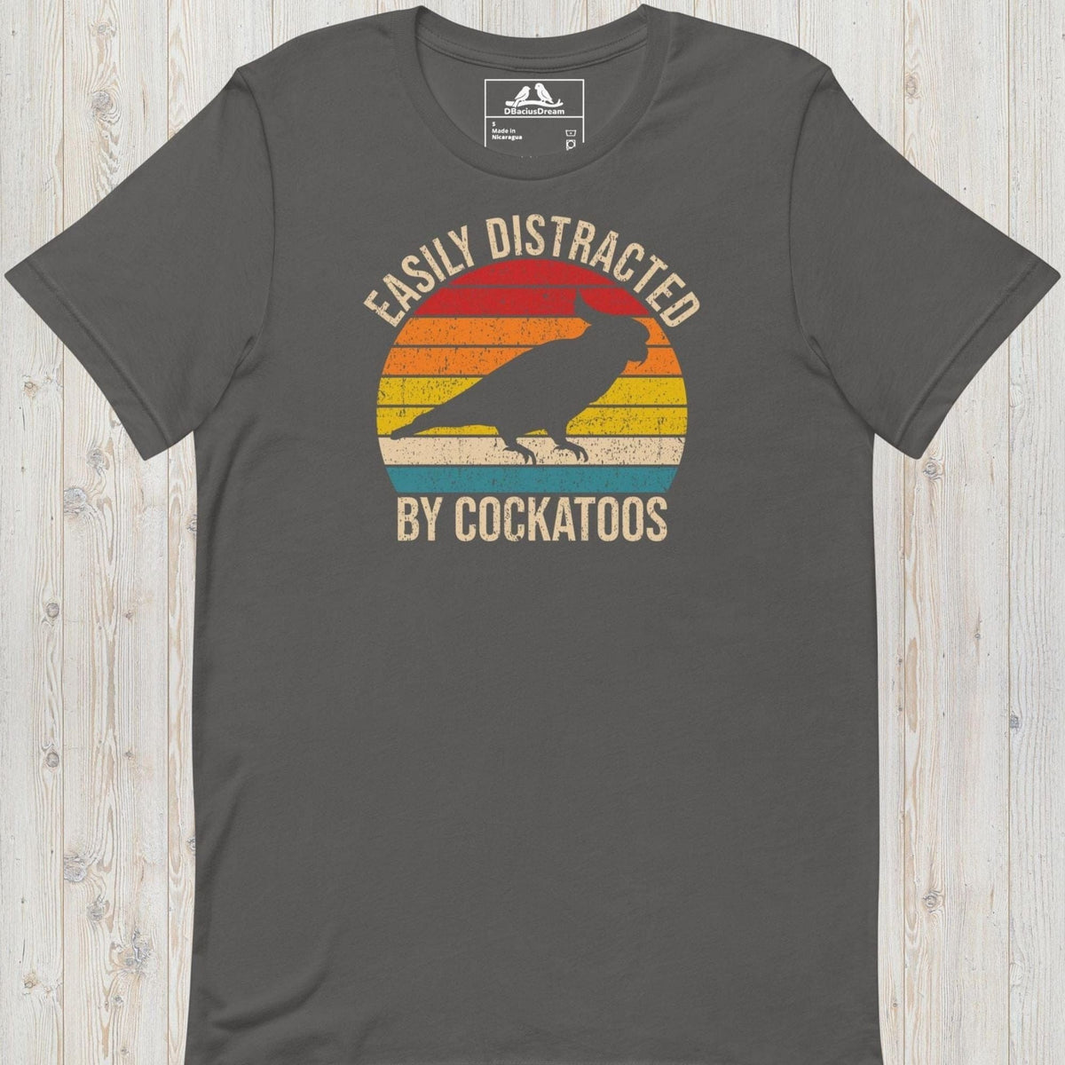 Easily Distracted By Cockatoos Unisex t-shirt