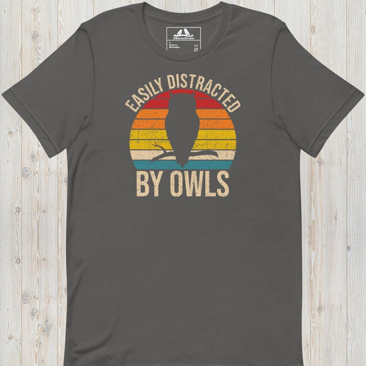 Easily Distracted By Owls Unisex t-shirt